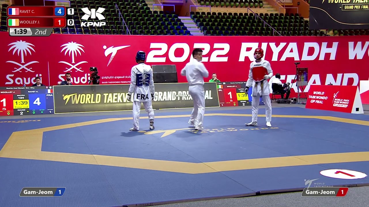 124 Quarter Final Men  58kg FRA RAVET Cyrian IRL WOOLLEY Jack