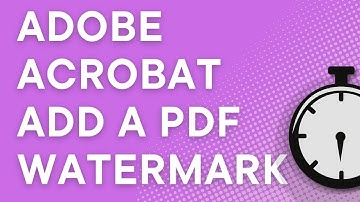 PDF watermarks using Adobe Acrobat Pro, step by stepAdobe add watermark to PDF