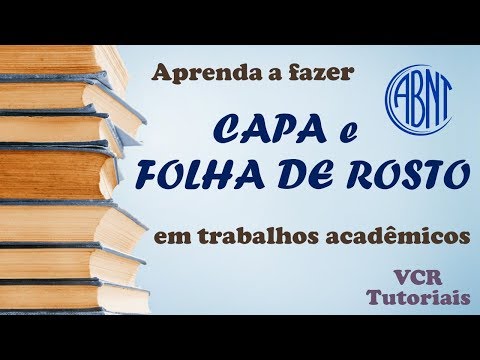 Vídeo: Como Fazer Uma Página De Rosto No Instituto