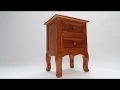 Cosy7 sheffield collection assembled solid wood 2 drawers pine bedside table red