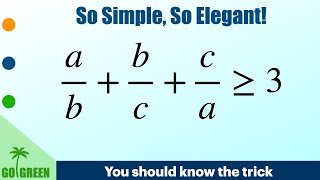 a/b+b/c+c/a greater or equal to 3 Tricky inequality Math Olympiad /IITJAM/CSIRNET/GATE  @Prof.SamKu_