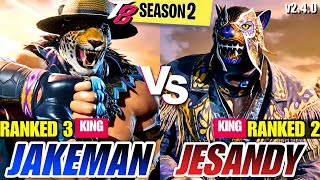 Tekken 8 - JakeMan (King) vs Jesandy (King) | High Level Ranked Matches