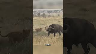 O búfalo-rei desafiou os leões  #curiosidadesanimais #animais #animaisselvagens