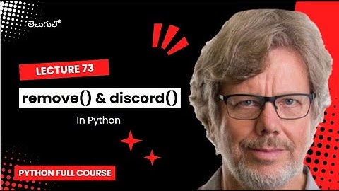 Lecture 73: remove() and discard() Methods in Python Sets Explained in Telugu | Try School