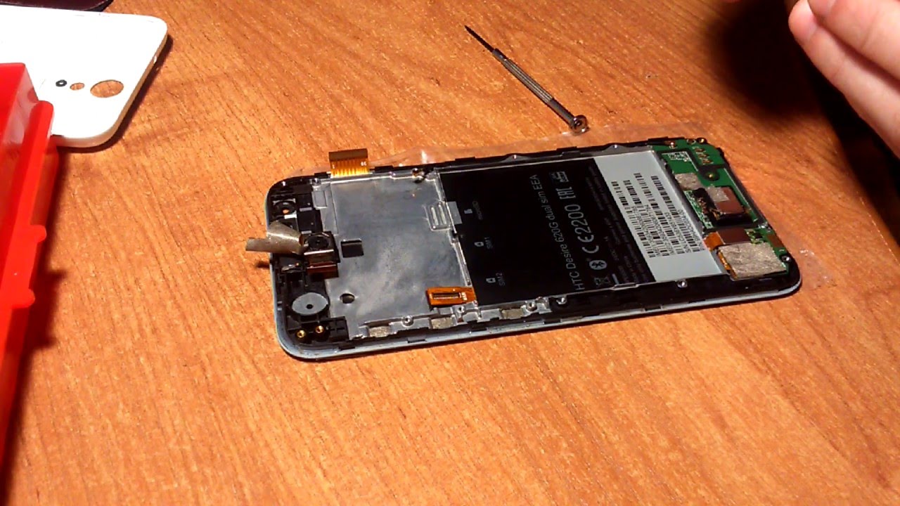 Замена экрана на HTC Desire 620G - YouTube