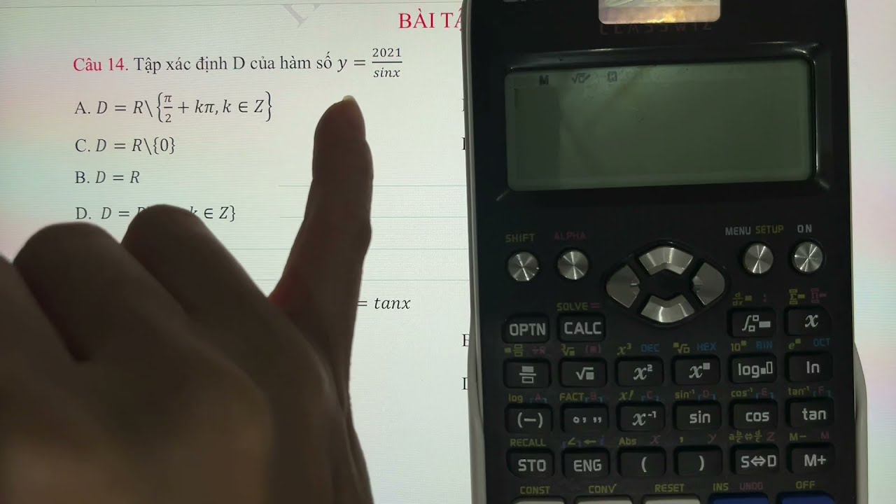 Toán 11.CĐ1. T9: Tìm Tập Xác Định của HSLG bằng CASIO
