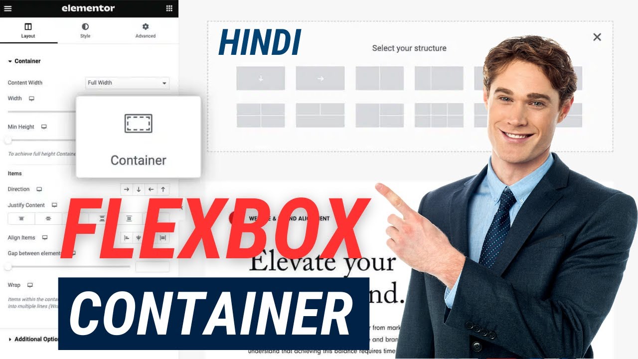 How To Use Container in Elementor | Hindi | Wordpress Tutorial - YouTube