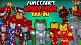 The ULTIMATE | iron man suits | Addon | For Minecraft PE 1.21+ #viral #video #minecraft #gaming . screenshot 1