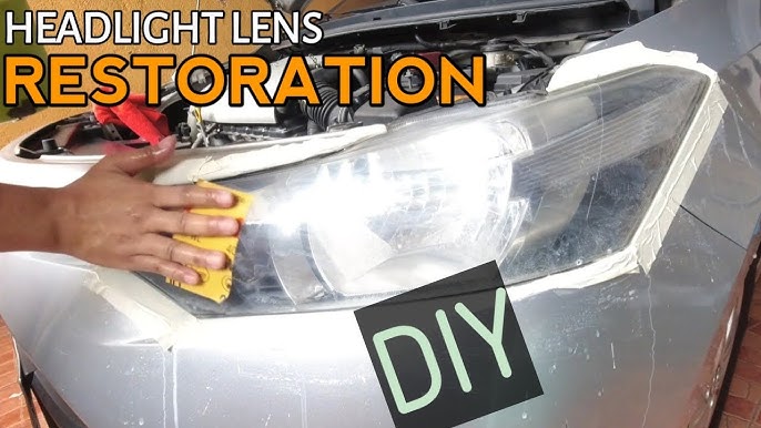 Clean Your Cars Headlights With Rubbing Compound in 3 minutes! 