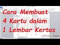 Cara Membuat 4 Kartu Print dalam Satu Lembar Kertas || Tips Word #geminitube