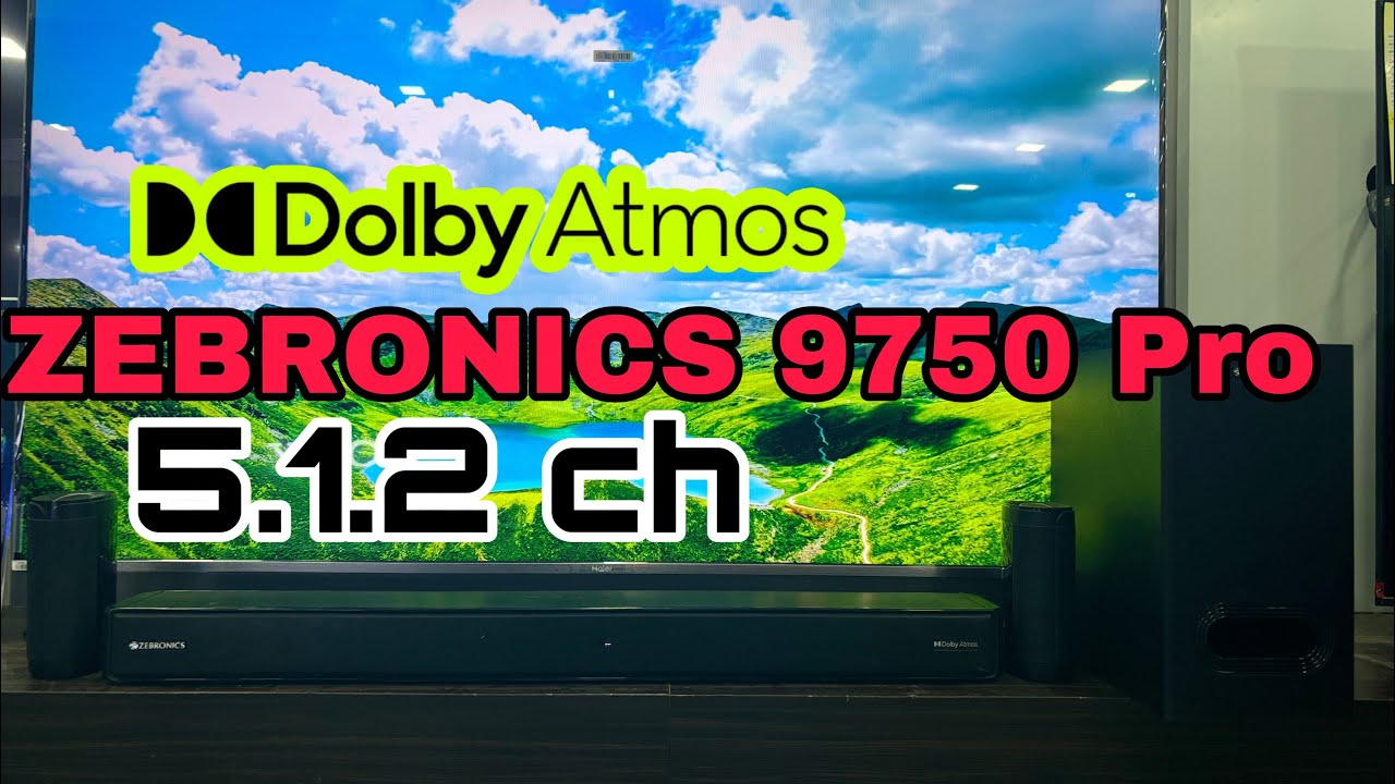 9750 Zebronics 9750 pro (5.1.2ch) sound bar best sound quality Dolby Atmos ...