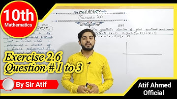 Exercise 2.6 class 10 | ex 2.6 class 10 math | 10th class mathematics chapter 5 | sabaq in urdu