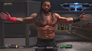 WWE 2K24 Roman Reigns ￼vs Ghost face , Leatherface,FreddyKrueger,Jason,Michael Myers, survivor match