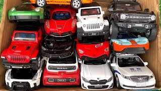 Box Full of Model Cars, Porsche 964, Ford GT, Porsche 911, BMW 320i, Lamborghini Svj, Ford Bronco