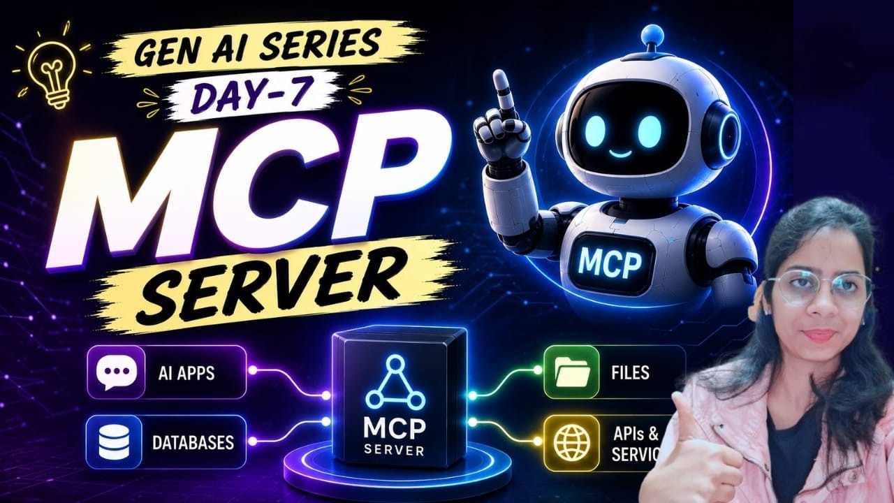 Day 7: MCP Server Explained Simply with Analogies 🚀 | Beginner to Advanced Gen AI Series