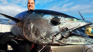 In Australia we troll skirted lures for big bluefin