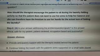 How to break down a neurological question for the OT exam.