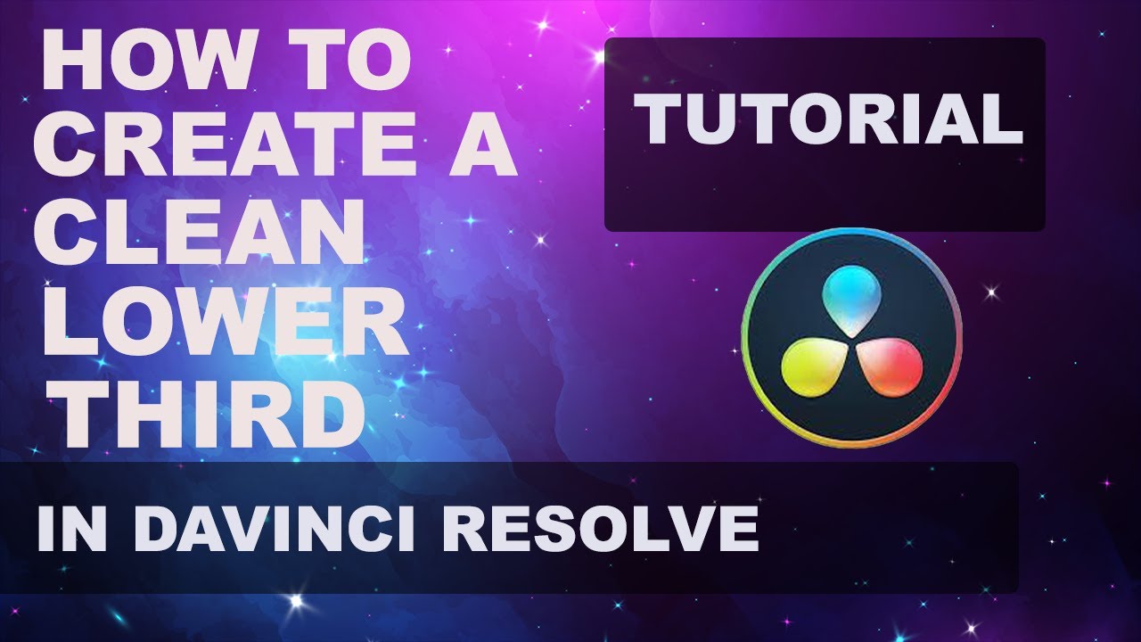 How to Create Stunning Lower Thirds in DaVinci Resolve, download free