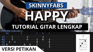 Video thumbnail of "(TAB) Tutorial Gitar Happy - Skinnyfabs Versi Petikan Lengkap + Tab :):"