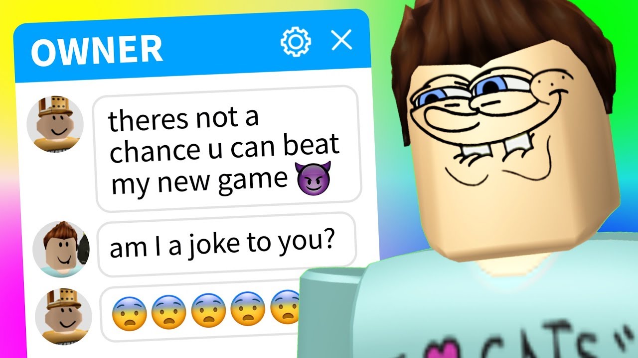 The Owner Challenged Me To Beat Their Roblox Game - denis daily roblox obbys and the pals