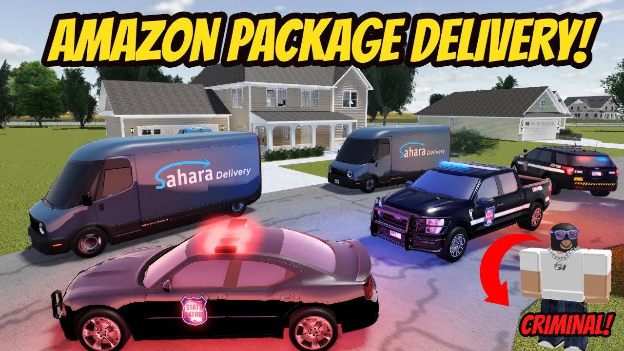 Greenville, Wisc Roblox l Amazon Truck Package Delivery POLICE CHASE ...