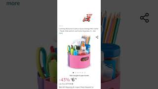 Learning Resources Create-a-Space Storage Mini Center - Pastel, Desk and Art and Crafts Organizer