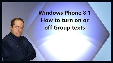 Windows Phone 8 1 How to turn on or off Group texts