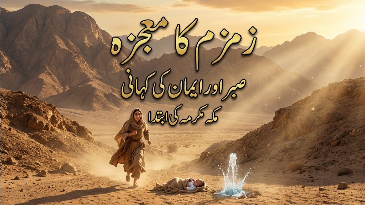 Hazrat Hajrahؓ Ka Sabr Zam Zam Ka Moujazah   Makah Mukarmah Ki Abtada Eman Ko Hela Dine Wali Batin