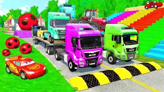 Trucks vs Downhill Speed Bumps | Long Run Damage Build-Up (BeamNG) EP.16 ⚠️