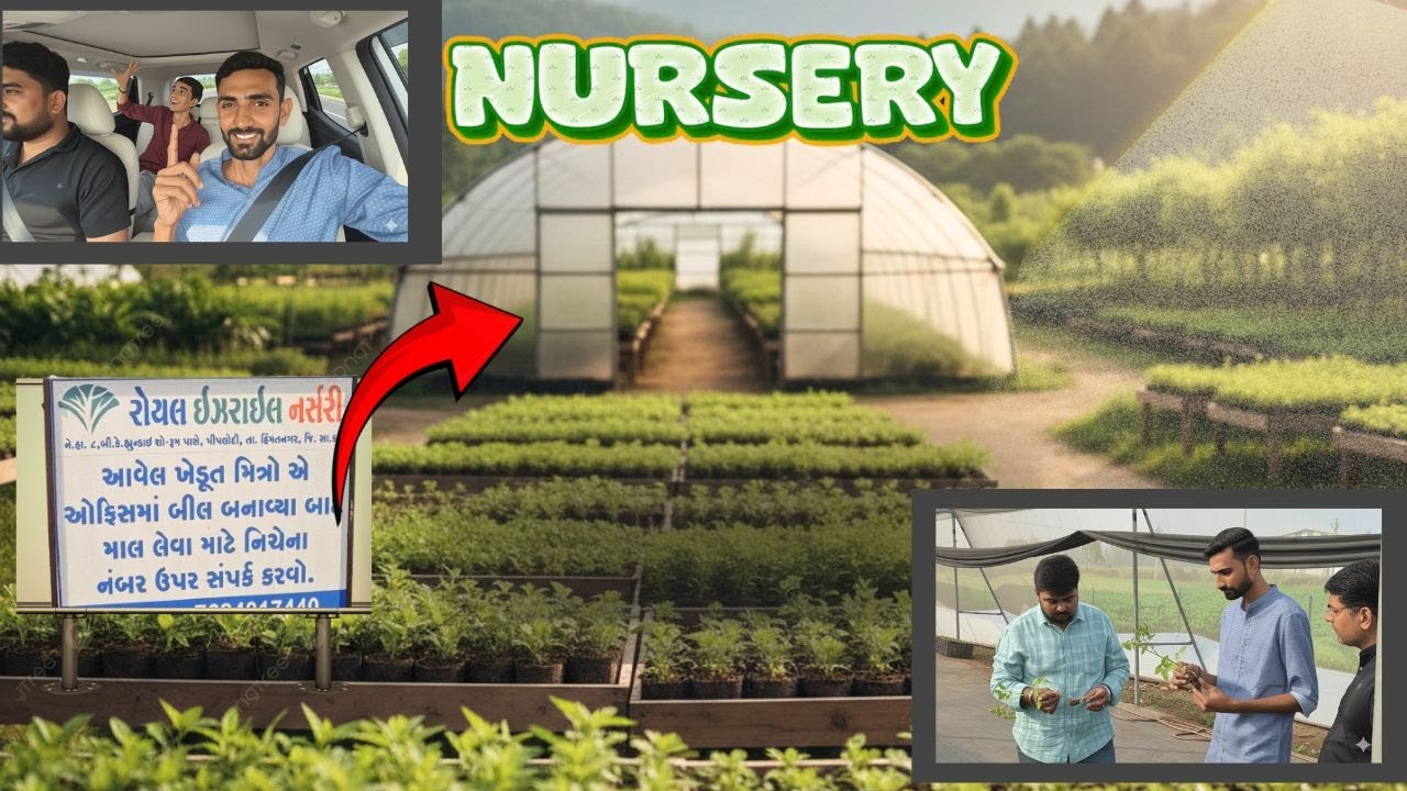 1st Nursery visit  himatnagar pochi gaya ☘️✨|| #nursery #farming #vlog
