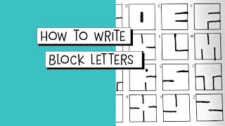 How to Write Block Letters // Creative Handwriting A-Z Alphabet