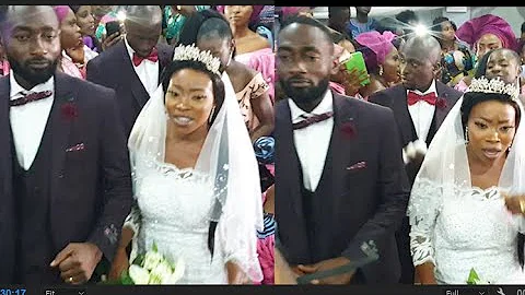 Watch How Yoruba Actor Kunle Afod's Brother Dance In With His Beautiful Bride On Their Wedding Day
