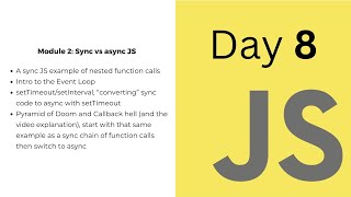 Day 8 - Breakdown of code quiz, common mistakes, sync vs async