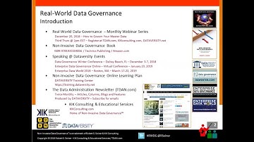 RWDG Webinar: Data Governance and Three Levels of Metadata