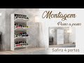 Sapateria Safira 4 portas - Montagem completa - Tonielque Moveis