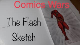 “The Flash” Free Hand Sketch Time Lapse