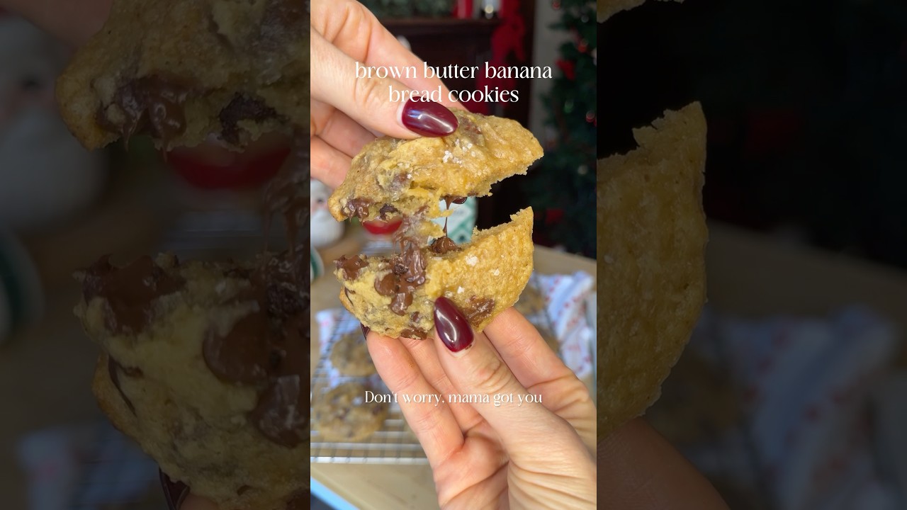 Brown butter banana bread cookies 