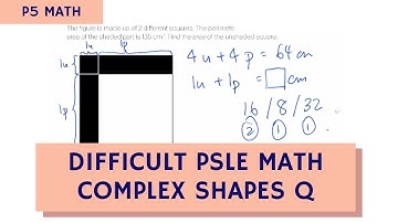 Solve Difficult PSLE Math Complex Shapes Word Problems by Visualization (TTA P5 Math Ep 5)