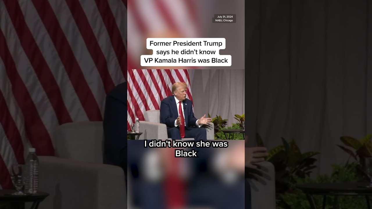Former President Trump says he didn’t know VP Kamala Harris was Black