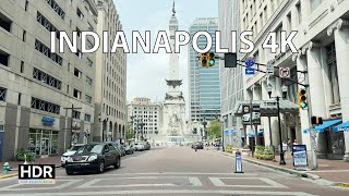 Driving Indianapolis 4K HDR  Downtown to Indianapolis Motor Speedway  USA