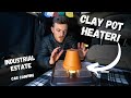 Industrial Estate Stealth Camp Using Clay Plant Pot Heater