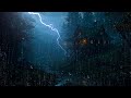Rain Sounds at a Cozy Mountain Cabin (No Ads) 🌧️ | Heavy Rain &amp; Soft THUNDER For Deep Sleep &amp; Relax