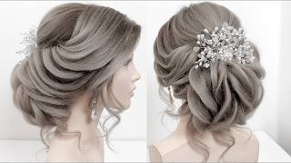 Wedding Hairstyles for Long Hair | Bridal Updo Hair Tutorial | Messy Bun