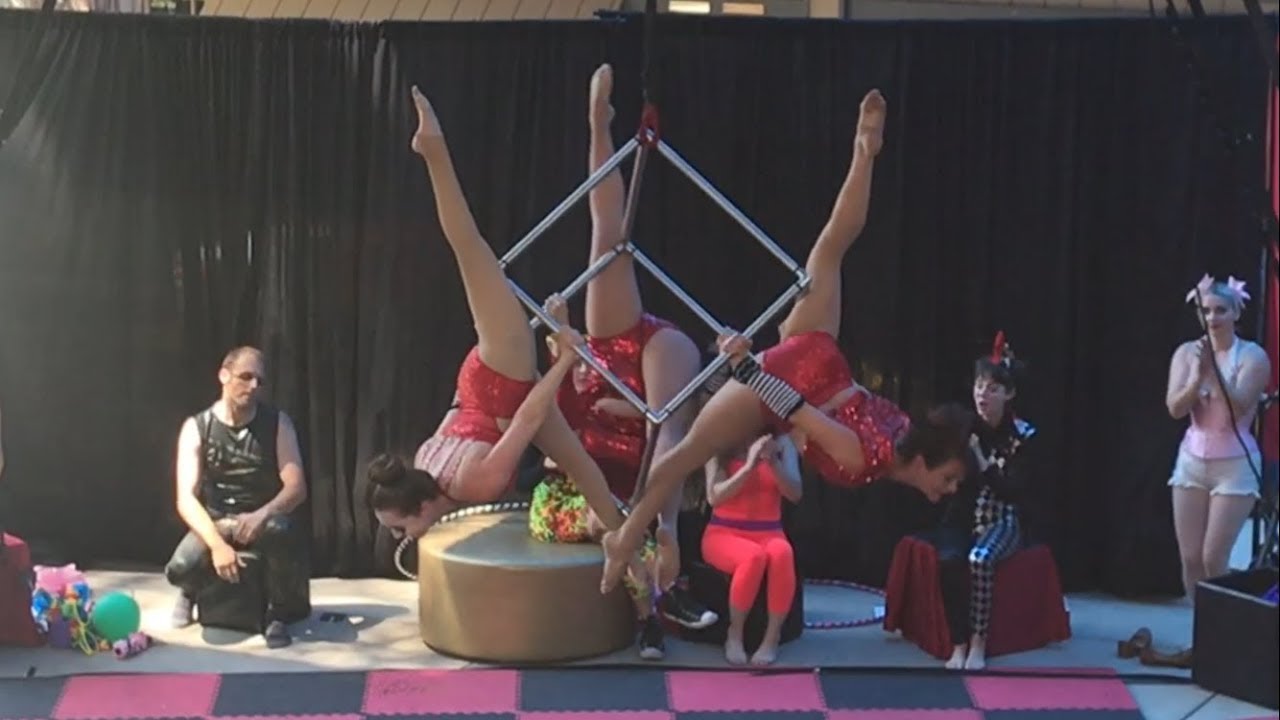 Triples Aerial Cube circus act to Upside Down - YouTube