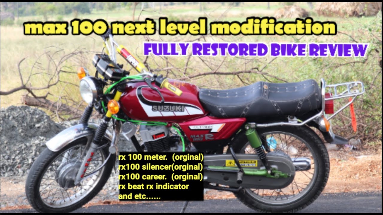 max100 modified to rx 100 the next level modification bike review - YouTube