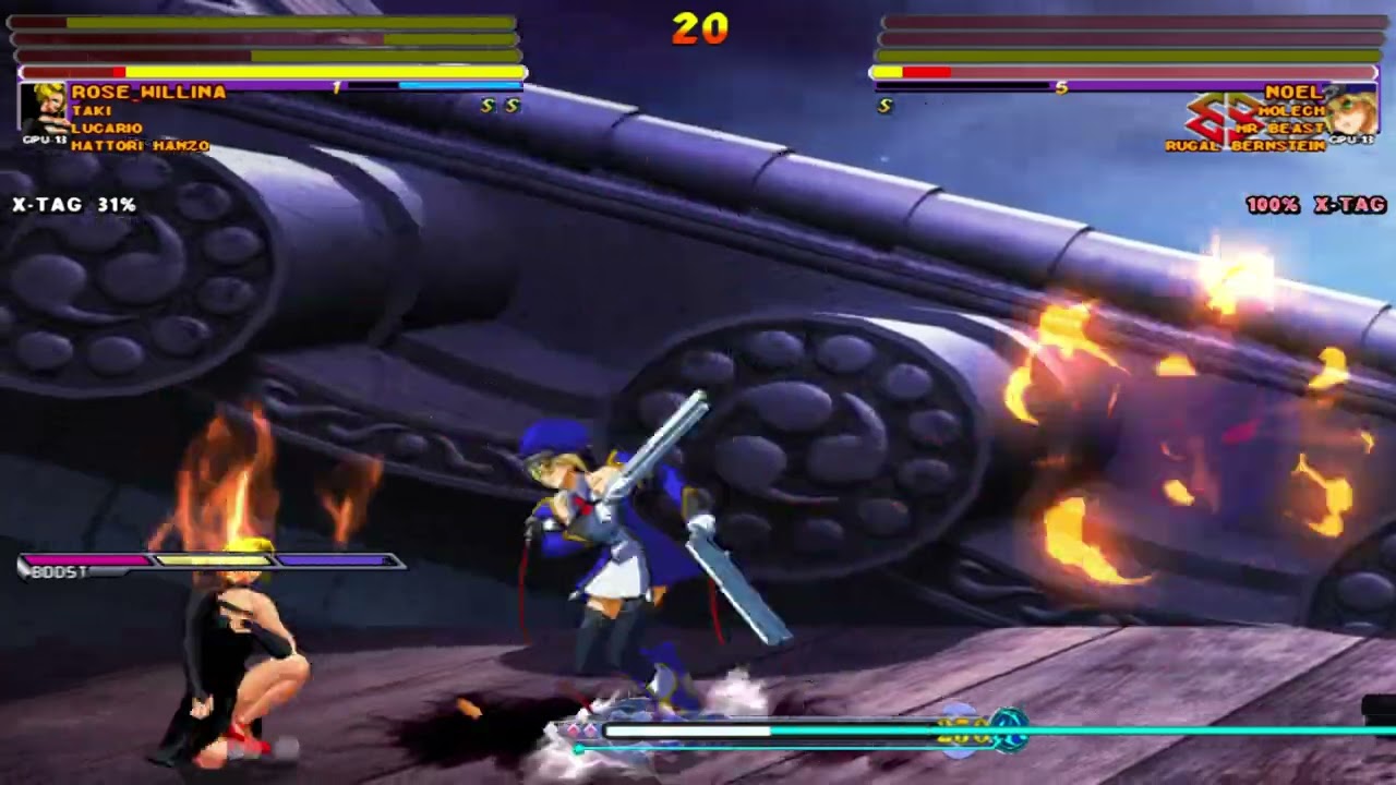 [4K] MUGEN: ETB – Rose Willina, Taki, Lucario, Hattori Hanzo vs Rugal, Noel, Molech, Mr. Beast