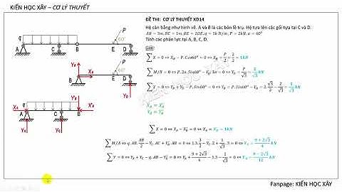 CƠ LÝ THUYẾT | BÀI 2. Tìm phản lực liên kết của hệ dầm - Kiểm tra kết quả bằng phần mềm Sap2000