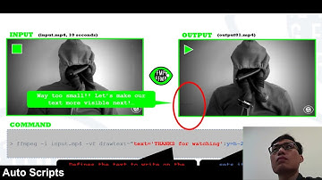 FFmpeg Tutorial -  How to add CREDITS to a video   Vertical text scrolling video effect