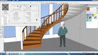 Spiral Stair in Sketchup This video shows you an easy and fast way to model concrete spiral stairs.