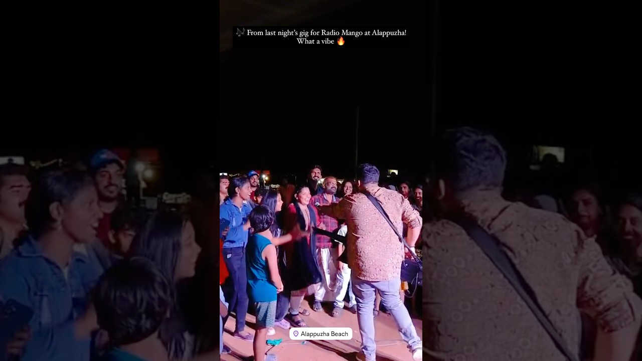 Music + Sea breeze + Love from the crowd ❤️ Ente Ellam Ellam Alle live at Alappuzha Beach!